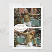 Frohe Weihnachts-Moodboard-Foto Feiertagskarte (Vorderseite)