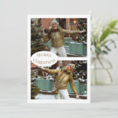 Frohe Weihnachts-Moodboard-Foto Feiertagskarte (Stehend Vorderseite)