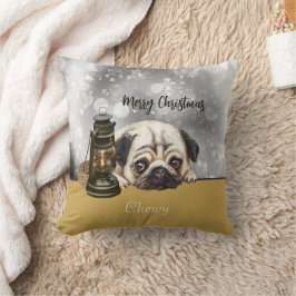 Frohe Weihnachts-Mops-Liebhaber doppelseitigen ind Kissen