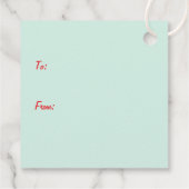 Frohe Weihnachts-Mops Weihnachtsständer Hunde Geschenkanhänger (Rückseite)