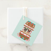 Frohe Weihnachts-Mops Weihnachtsständer Hunde Geschenkanhänger (Beispiel)