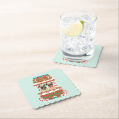 Frohe Weihnachts-Mops Weihnachtsständer Hunde Untersetzer (Vor Ort)