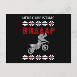 Frohe Weihnachts Motorrad Motocross Ugly Christma Postkarte