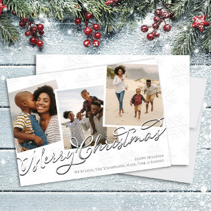 Frohe Weihnachts-Multi-Foto-Kalligrafie-Script Feiertagskarte