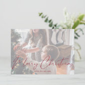 Frohe Weihnachts Multi Foto Minimalistisch Card (Stehend Vorderseite)