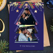 Frohe Weihnachts Multiple Foto Tree Holiday Card