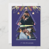 Frohe Weihnachts Multiple Foto Tree Holiday Card (Vorderseite)