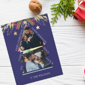 Frohe Weihnachts Multiple Foto Tree Holiday Card Magnetkarte