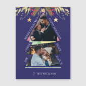 Frohe Weihnachts Multiple Foto Tree Holiday Card Magnetkarte (Vorderseite)