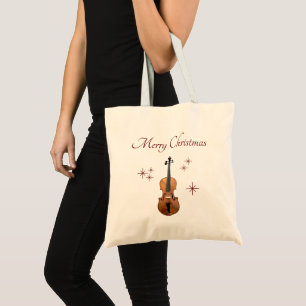 Frohe Weihnachts Musical Snowflakes Violine Tragetasche