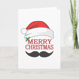 Frohe Weihnachts-Mustache-Karte Feiertagskarte