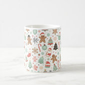 Frohe Weihnachts-Muster Joy Kaffeetasse (Mittel)