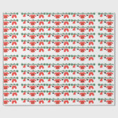 Frohe Weihnachts-Muster Wrapping Papier Geschenkpapier (Flach)