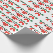 Frohe Weihnachts-Muster Wrapping Papier Geschenkpapier (Ecke)