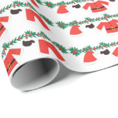 Frohe Weihnachts-Muster Wrapping Papier Geschenkpapier (Rolleneckpunkt)