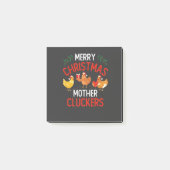 Frohe Weihnachts Mutter Cluckers Rooaster Xmas Post-it Klebezettel (Vorderseite)