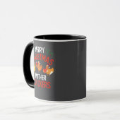 Frohe Weihnachts Mutter Cluckers Rooaster Xmas Tasse (Vorderseite Links)