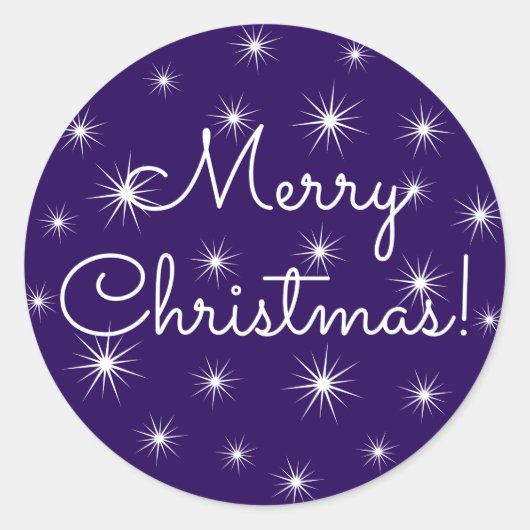 Frohe Weihnachts Nacht Starry Sky Runder Aufkleber (Vorderseite)