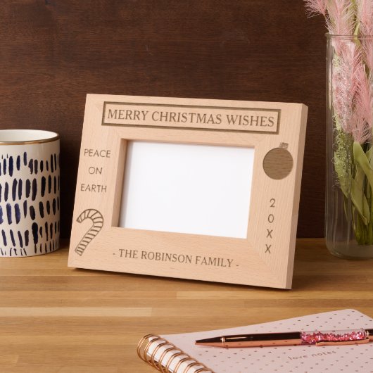 Frohe Weihnachts-Name Geätzte Rahmen (Links)