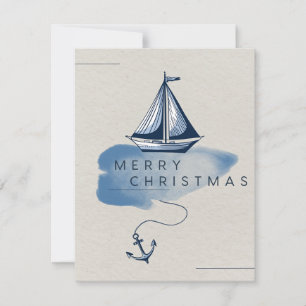 Frohe Weihnachts-Nautical-Holiday-Karte Feiertagskarte