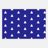 Frohe Weihnachts-Navy-White-Dreieck Geschenkpapier Set (Vorderseite)