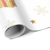 Frohe Weihnachts-Neujahrsgrüße Geschenkpapier (Rolleneckpunkt)