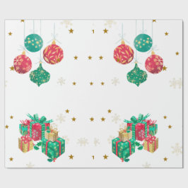 Frohe Weihnachts-Neujahrsgrüße Geschenkpapier