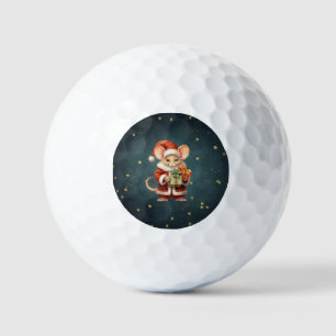 Frohe Weihnachts-Niedlich-Maus Golfball