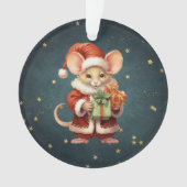 Frohe Weihnachts-Niedlich-Maus Ornament (Vorderseite)