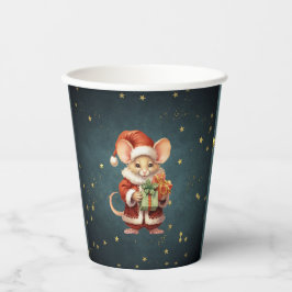 Frohe Weihnachts-Niedlich-Maus Pappbecher