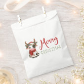 Frohe Weihnachts niedliche Kuh Geschenktütchen (Ausgeschnitten)