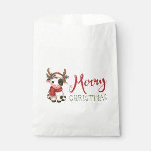 Frohe Weihnachts niedliche Kuh Geschenktütchen