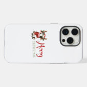 Frohe Weihnachts niedliche Kuh iPhone Hülle (Rückseite (Horizontal))