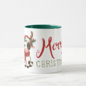 Frohe Weihnachts niedliche Kuh Tasse (Zentrum)