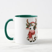 Frohe Weihnachts niedliche Kuh Tasse (Links)