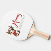 Frohe Weihnachts niedliche Kuh Tischtennis Schläger (Seitenansicht)