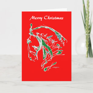 Frohe Weihnachts-Noble-Gesichtskarte Red Feiertagskarte