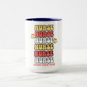 Frohe Weihnachts-Nurse-Kaffee-Combo-Tasse Tasse (Zentrum)