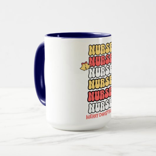 Frohe Weihnachts-Nurse-Kaffee-Combo-Tasse Tasse (Vorderseite Links)