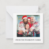 Frohe Weihnachts-Nutcacker-Foto Mitteilungskarte (Rückseite)