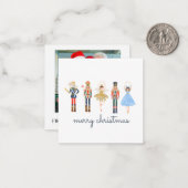 Frohe Weihnachts-Nutcacker-Foto Mitteilungskarte (Vorderseite/Rückseite Beispiel)