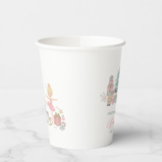 Frohe Weihnachts Nutcracker Ballet Watercolor Baby Pappbecher (Links)