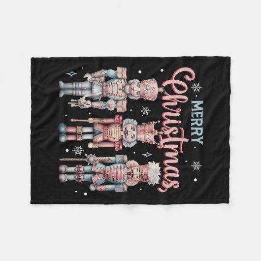 Frohe Weihnachts Nutcracker Ballett Weihnachten We Fleecedecke (Vorderseite (Horizontal))