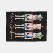 Frohe Weihnachts Nutcracker Ballett Weihnachten We Fleecedecke (Vorderseite (Horizontal))