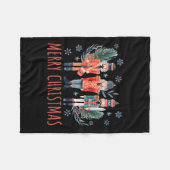 Frohe Weihnachts Nutcracker Ballett Weihnachten We Fleecedecke (Vorderseite (Horizontal))