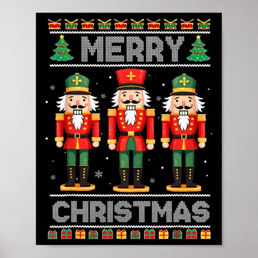 Frohe Weihnachts Nutcracker Ballett Weihnachten We Poster (Vorne)