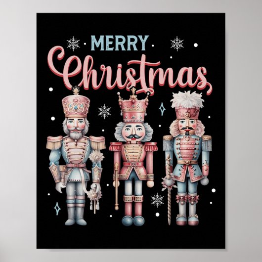 Frohe Weihnachts Nutcracker Ballett Weihnachten We Poster (Vorne)