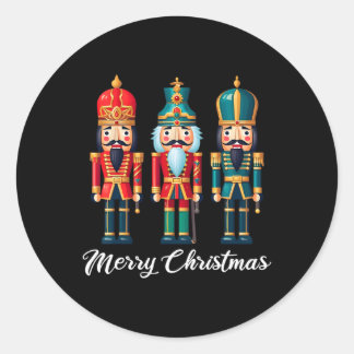 Frohe Weihnachts Nutcracker Ballett Weihnachten We Runder Aufkleber