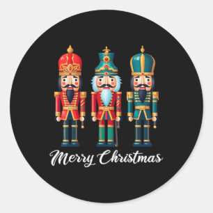 Frohe Weihnachts Nutcracker Ballett Weihnachten We Runder Aufkleber