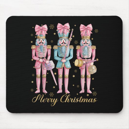 Frohe Weihnachts Nutcracker Coquette Nk Bow Xmas H Mousepad (Vorne)
